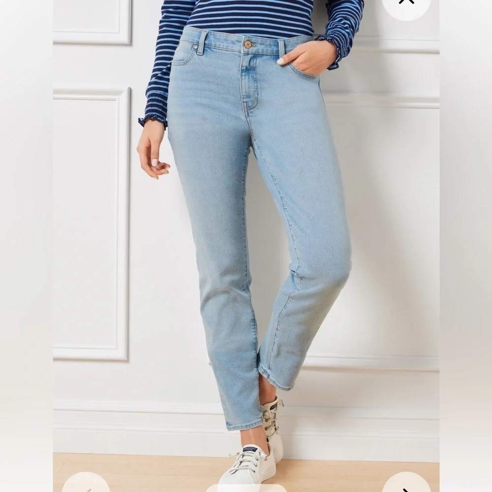 Talbots Flawless‎ Slim Ankle Jeans Womens Light Wash Stretch Denim Pants Size 4